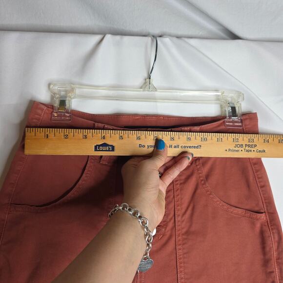 Veronica‎ Beard Sz26/2 Terracotta Arya HighRise Straight jean cargo pants button - Picture 6 of 16